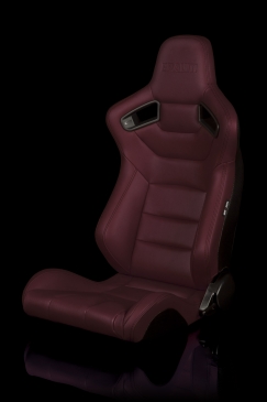 Braum Racing Elite Series Sport Seats - Maroon Leatherette