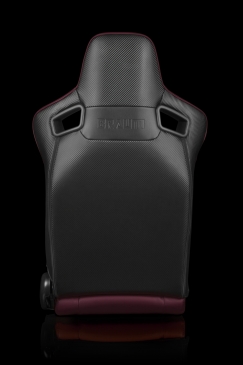 Braum Racing Elite Series Sport Seats - Maroon Leatherette