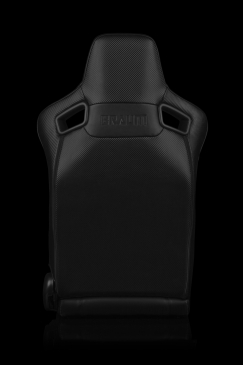 Braum Racing Elite-X Series Sport Seats - Black Diamond (Grey Stitching)