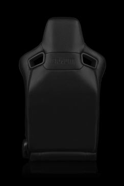 Braum Racing Elite-X Series Sport Seats - BLACK DIAMOND (RED STITCHING)