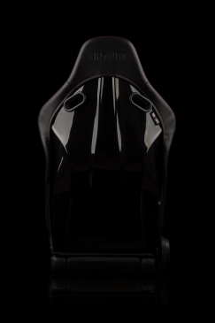 BRAUM FALCON-S SERIES RECLINABLE COMPOSITE SEATS - BLACK ALCANTARA (RED STITCHING)
