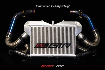 Boost Logic Full Titanium Intercooler Piping Kit W/ Blue BOV And Burn Blue Finish | 2009+ Nissan GT-R R35