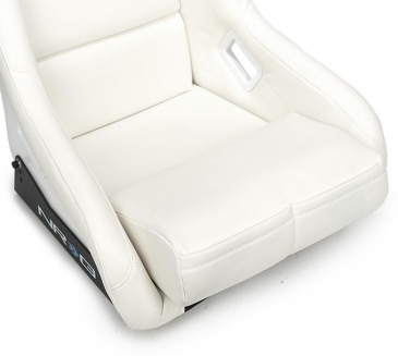 NRG WHITE VINYL BUCKET SEAT (LARGE)