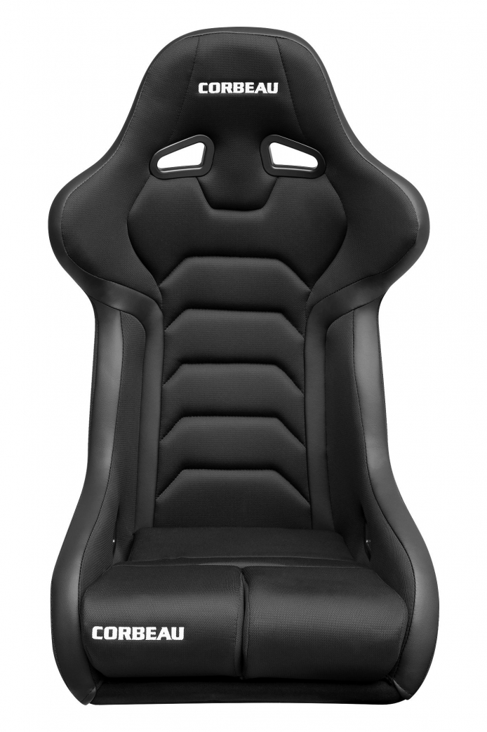 Replacement Race Trim High Back Seat Cover Black Cloth With Black Vinyl  Sold Each