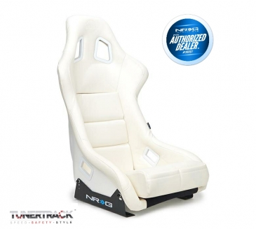 NRG WHITE VINYL BUCKET SEAT (LARGE)