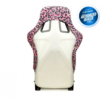 NRG PINK LEOPARD SAVAGE SEAT (LARGE)
