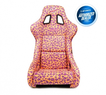 NRG ORANGE LEOPARD SAVAGE SEAT (LARGE)
