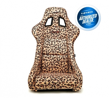 NRG BROWN LEOPARD SAVAGE SEAT (LARGE)