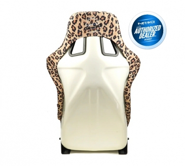 NRG BROWN LEOPARD SAVAGE SEAT (LARGE)