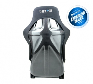 NRG BLACK CARBON FIBER SEAT W/ BLACK Carbon Fiber BACK FINISH (LARGE)