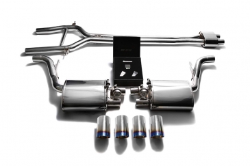 ARMYTRIX Stainless Steel Valvetronic Exhaust System Quad Blue Coated Tips | 2010 - 2013 Porsche 970 Panamera | S | GTS 