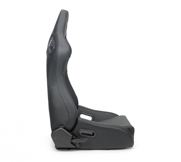 NRG BLACK Reclinable Racing Seat Omega In Vinyl (PAIR)
