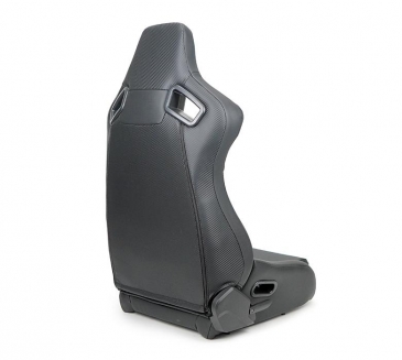 NRG BLACK Reclinable Racing Seat Omega In Vinyl (PAIR)