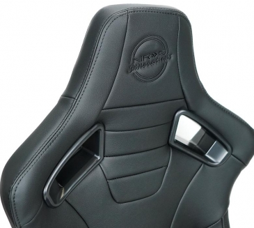 NRG BLACK Reclinable Racing Seat Omega In Vinyl (PAIR)