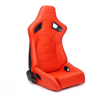 NRG RED Reclinable Racing Seat Omega In Vinyl (PAIR)