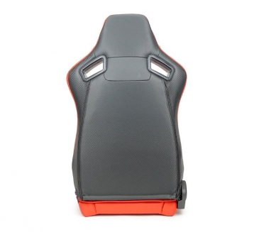 NRG RED Reclinable Racing Seat Omega In Vinyl (PAIR)