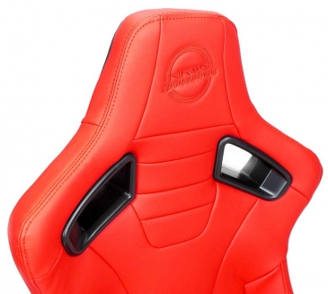 NRG RED Reclinable Racing Seat Omega In Vinyl (PAIR)