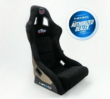 NRG BLACK ULTRA RACING SEAT (LARGE) 